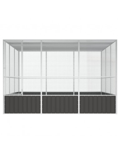 Gabbia Uccelli Antracite 302,5x324,5x211,5 cm Acciaio Zincato