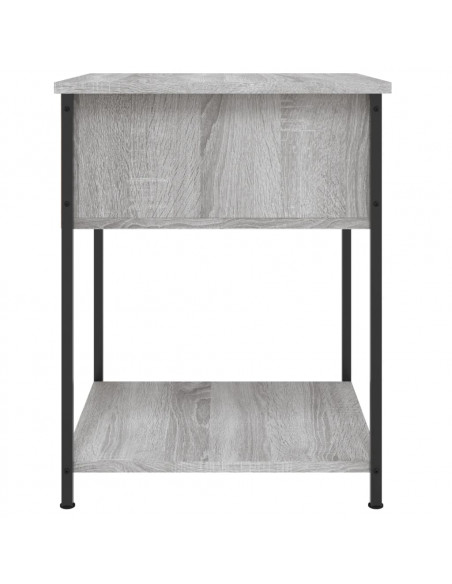Comodino Grigio Sonoma 44x45x58 cm in Legno Multistrato