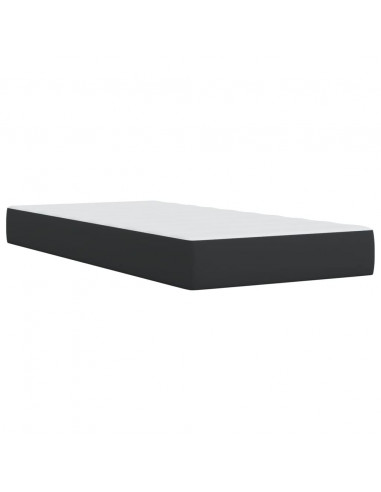 Giroletto a Molle con Materasso Nero 80x200 cm in Similpelle