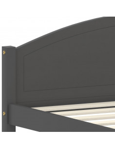 Giroletto Grigio Scuro in Legno Massello di Pino 160x200 cm