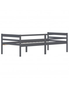 Giroletto Grigio Scuro in Legno Massello di Pino 90x200 cm