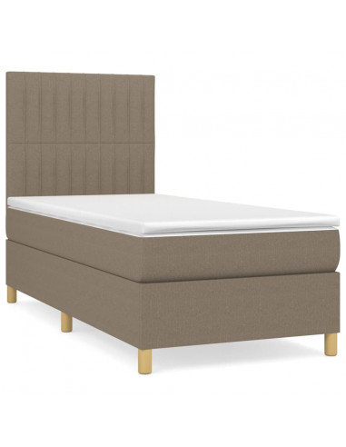 Giroletto a Molle con Materasso Tortora 90x200 cm inTessuto