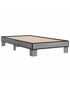Giroletto Grigio Sonoma 100x200 cm Legno Multistrato e Metallo