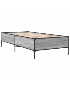 Giroletto Grigio Sonoma 100x200 cm Legno Multistrato e Metallo