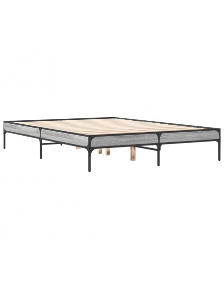 Giroletto Grigio Sonoma 120x200 cm in Legno Multistrato Metallo