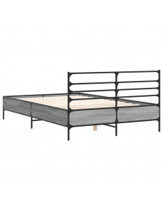 Giroletto Grigio Sonoma 135x190 cm in Legno Multistrato Metallo