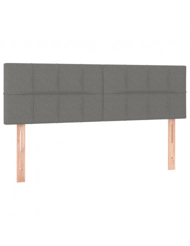 Testiere 2 pz Grigio Scuro 72x5x78/88 cm in Tessuto