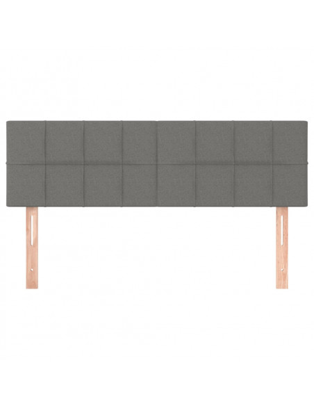 Testiere 2 pz Grigio Scuro 72x5x78/88 cm in Tessuto