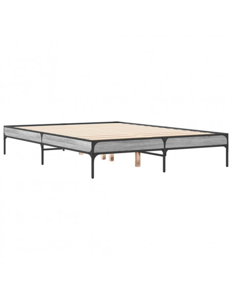 Giroletto Grigio Sonoma 140x190 cm in Legno Multistrato Metallo