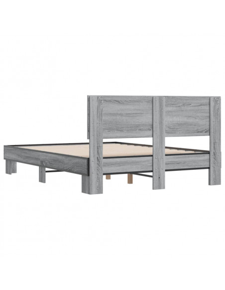 Giroletto Grigio Sonoma 140x200 cm in Legno Multistrato Metallo