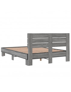 Giroletto Grigio Sonoma 140x200 cm in Legno Multistrato Metallo