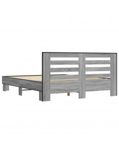 Giroletto Grigio Sonoma 150x200 cm in Legno Multistrato Metallo