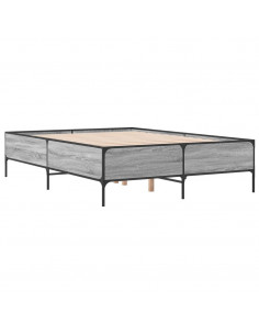 Giroletto Grigio Sonoma 150x200 cm in Legno Multistrato Metallo