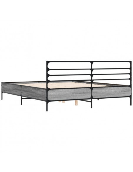 Giroletto Grigio Sonoma 150x200 cm in Legno Multistrato Metallo