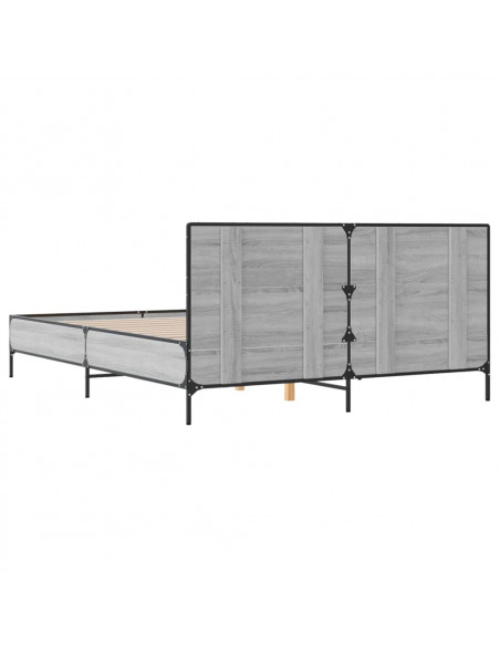 Giroletto Grigio Sonoma 150x200 cm in Legno Multistrato Metallo