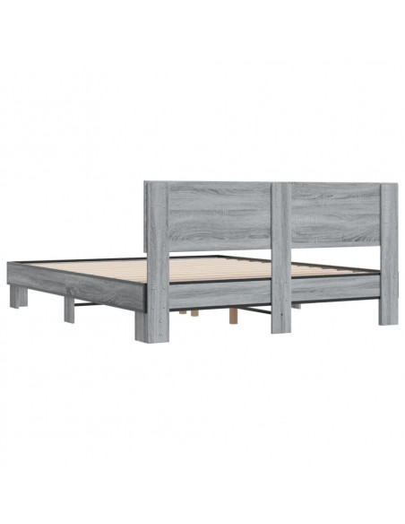 Giroletto Grigio Sonoma 150x200 cm in Legno Multistrato Metallo