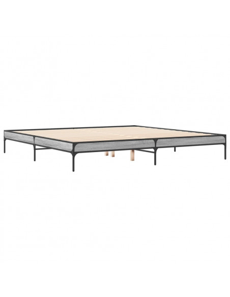 Giroletto Grigio Sonoma 180x200 cm in Legno Multistrato Metallo