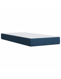 Giroletto a Molle con Materasso Blu 90x190 cm in Tessuto