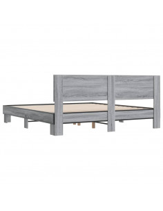 Giroletto Grigio Sonoma 200x200 cm in Legno Multistrato Metallo