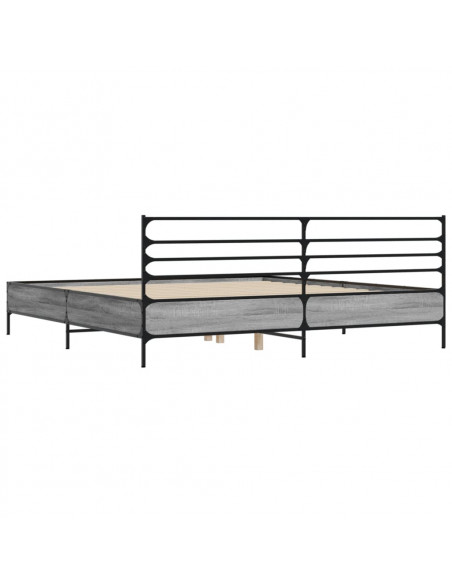 Giroletto Grigio Sonoma 200x200 cm in Legno Multistrato Metallo