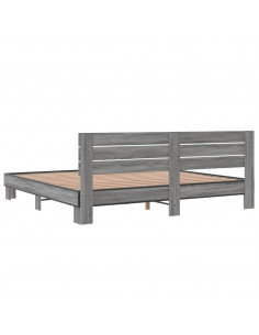 Giroletto Grigio Sonoma 200x200 cm in Legno Multistrato Metallo