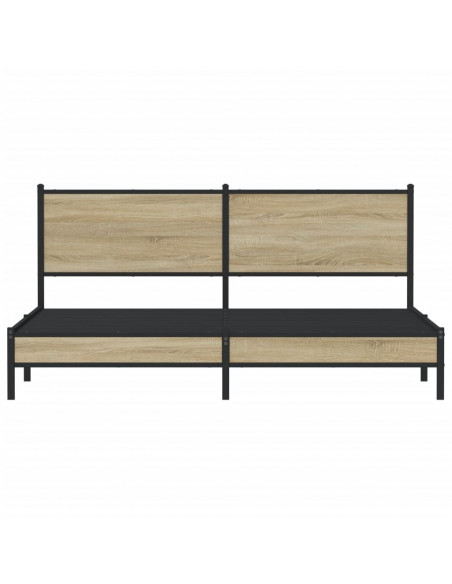 Giroletto senza Materaso in Metallo Rovere Sonoma 160x200 cm