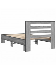 Giroletto Grigio Sonoma 75x190cm in Legno Multistrato e Metallo