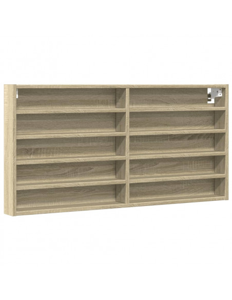 Armadietto Vetrina Rovere Sonoma 100x8,5x50cm Legno Multistrato