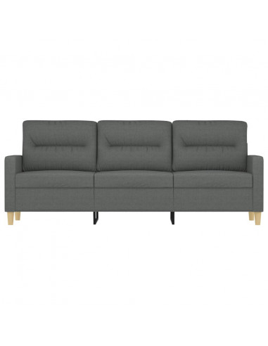 Divano a 3 Posti Grigio Chiaro 180 cm in Tessuto