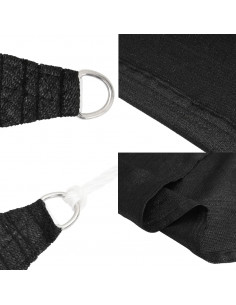 Vela Parasole 160 g/m² Nera 3/4x3 m in HDPE