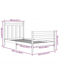 Giroletto in Legno Massello 100x200 cm