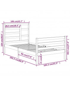 Giroletto in Legno Massello 100x200 cm