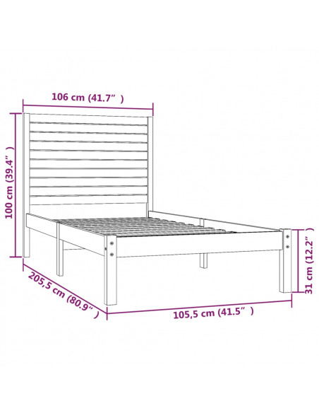 Giroletto in Legno Massello 100x200 cm