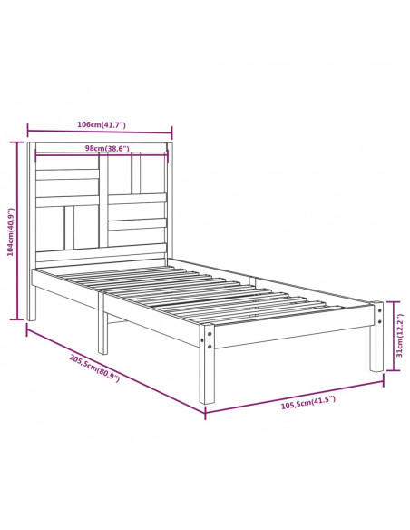 Giroletto in Legno Massello 100x200 cm