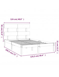 Giroletto in Legno Massello 120x190 cm Small Double