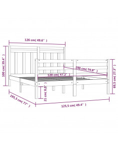Giroletto in Legno Massello 120x190 cm Small Double