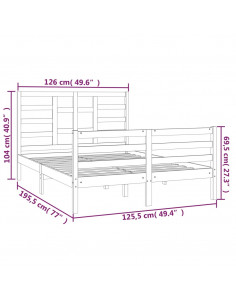 Giroletto in Legno Massello 120x190 cm Small Double