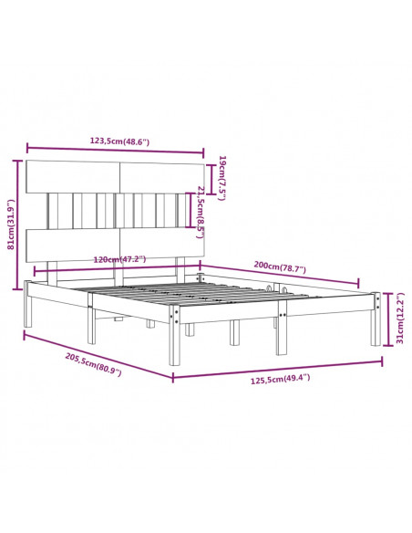 Giroletto in Legno Massello 120x200 cm