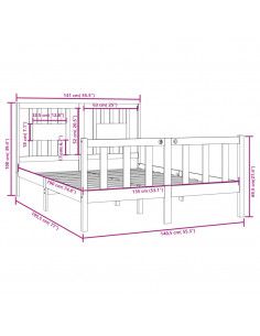 Giroletto in Legno Massello 135x190 cm Double