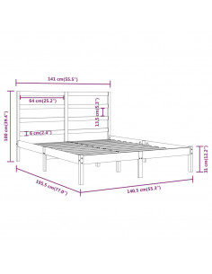 Giroletto in Legno Massello 135x190 cm Double