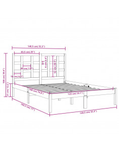 Giroletto in Legno Massello 135x190 cm Double