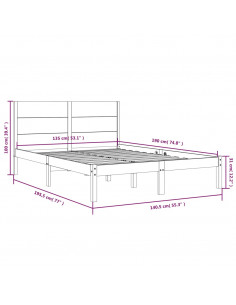 Giroletto in Legno Massello 135x190 cm Double