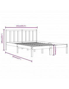 Giroletto in Legno Massello 135x190 cm Small Double