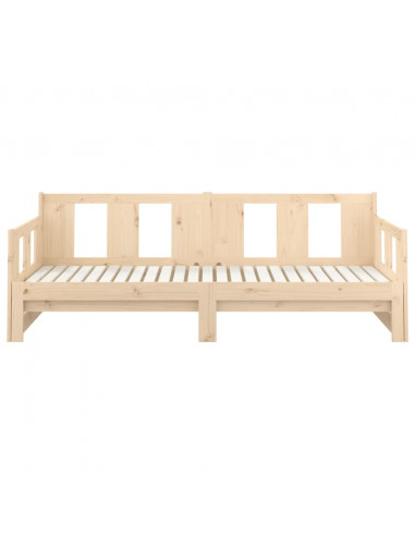Dormeuse Estraibile in Legno Massello di Pino 2x(90x200) cm
