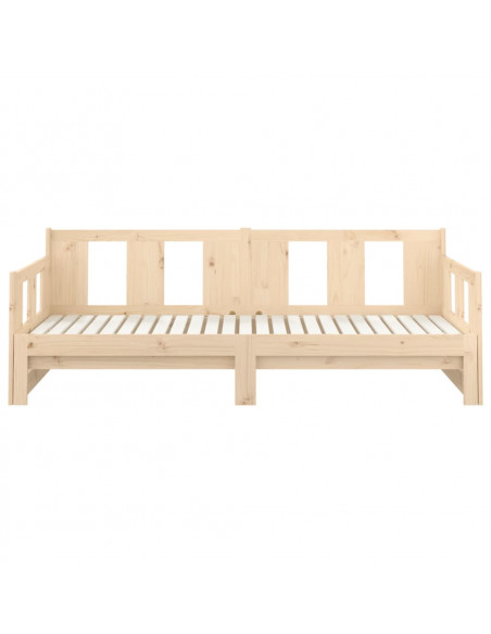 Dormeuse Estraibile in Legno Massello di Pino 2x(90x200) cm