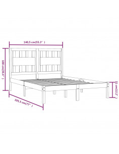 Giroletto in Legno Massello 135x190 cm Small Double