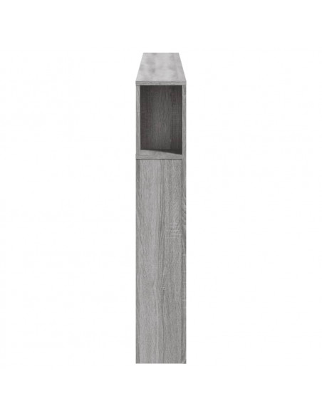 Testiera LED Grigio Sonoma 180x18,5x103,5 cm Legno Multistrato
