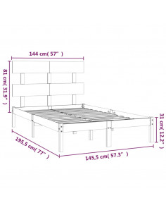 Giroletto in Legno Massello 140x190 cm