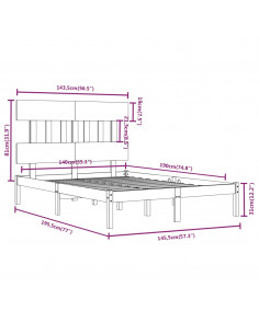 Giroletto in Legno Massello 140x190 cm