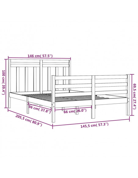 Giroletto in Legno Massello 140x200 cm